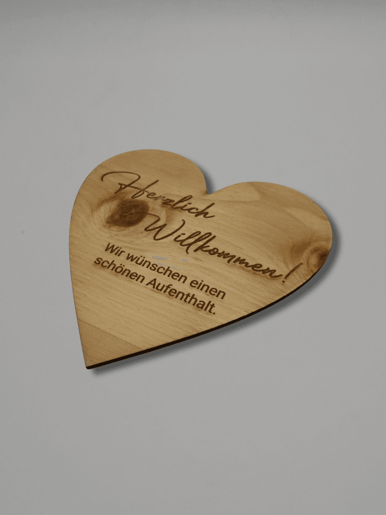 Willkommensschild Zirbe