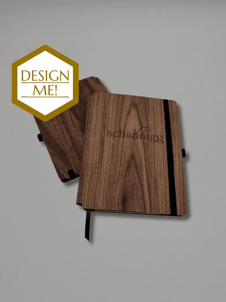 Holzgebundenes Notizbuch A5 Design