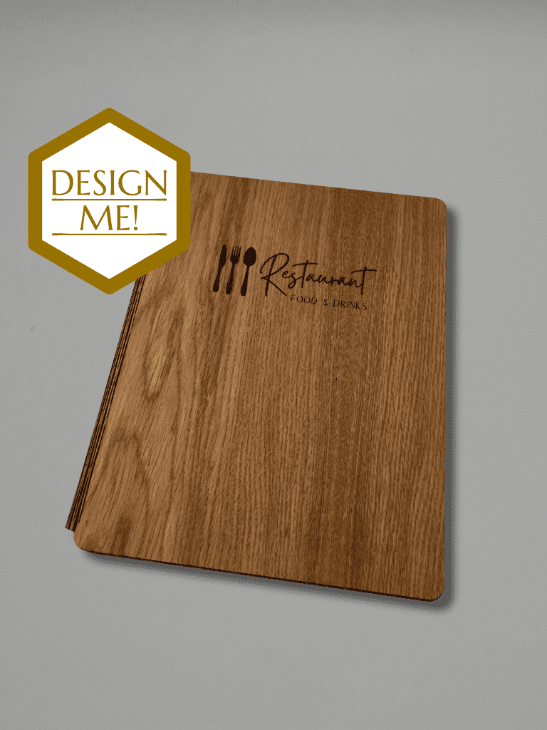Speisekarte A4 Eiche Design