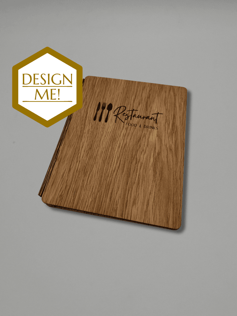 Speisekarte A5 Eiche Design
