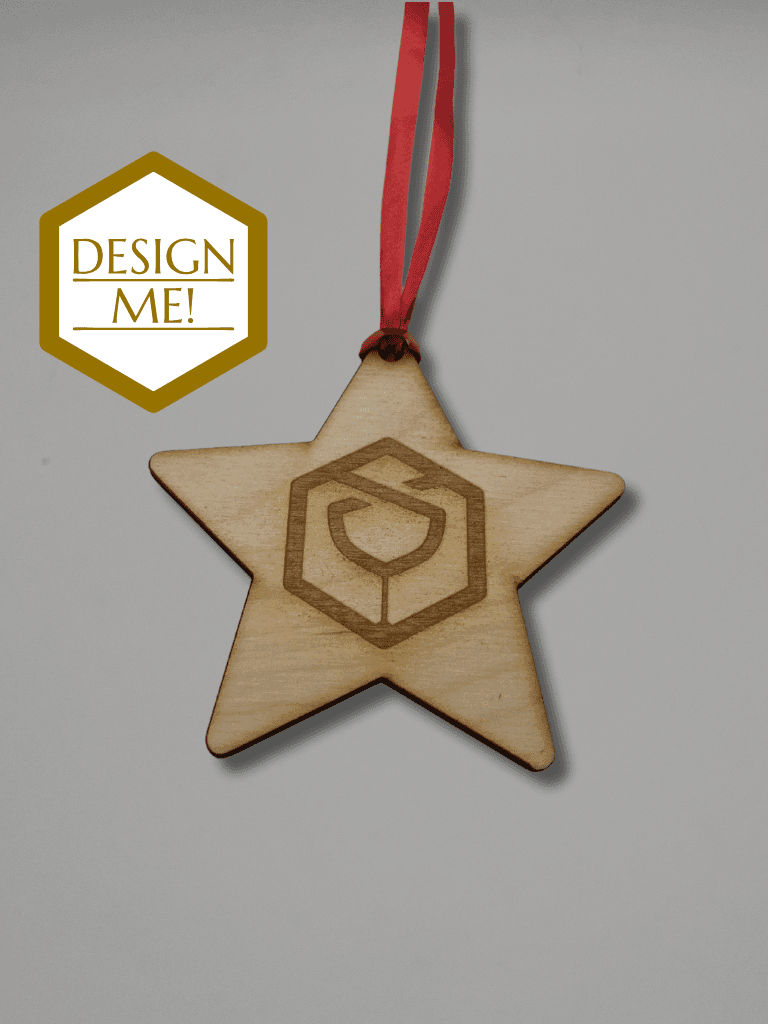 Deko Stern gebrandet design